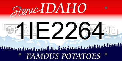 1IE2264 Idaho License Plate