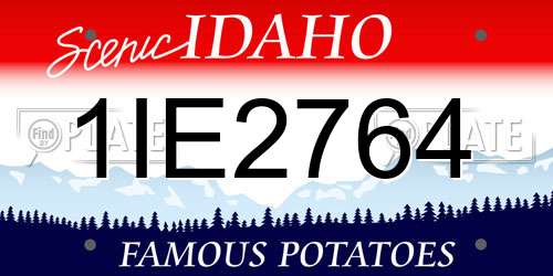 1IE2764 Idaho License Plate
