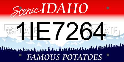 1IE7264 Idaho License Plate