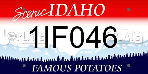 1IF046 Idaho License Plate
