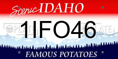 1IFO46 Idaho License Plate
