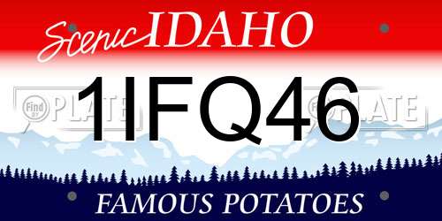 1IFQ46 Idaho License Plate