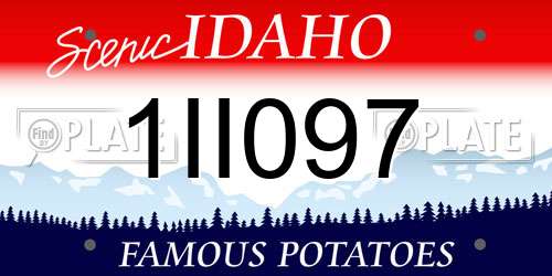 1II097 Idaho License Plate