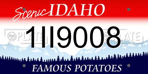 1II9008 Idaho License Plate