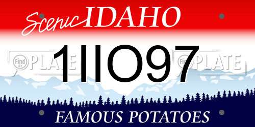 1IIO97 Idaho License Plate