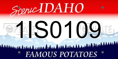 1IS0109 Idaho License Plate
