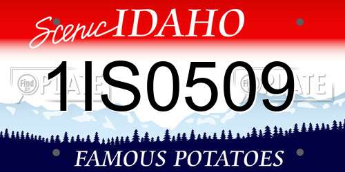 1IS0509 Idaho License Plate