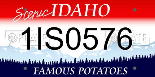 1IS0576 Idaho License Plate