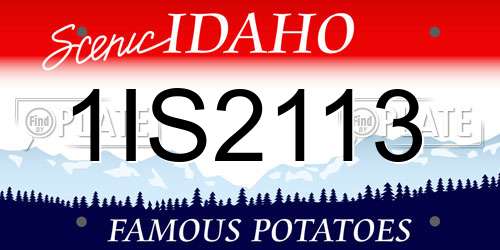 1IS2113 Idaho License Plate