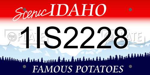 1IS2228 Idaho License Plate