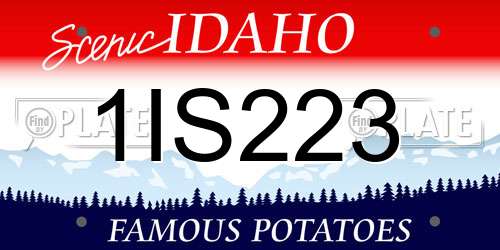 1IS223 Idaho License Plate