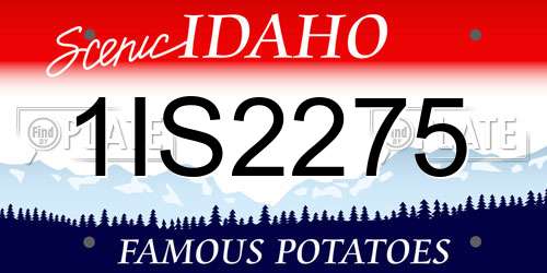 1IS2275 Idaho License Plate