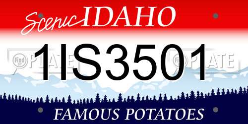 1IS3501 Idaho License Plate