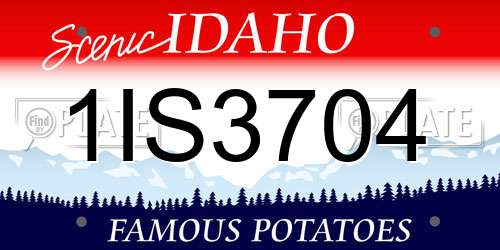 1IS3704 Idaho License Plate