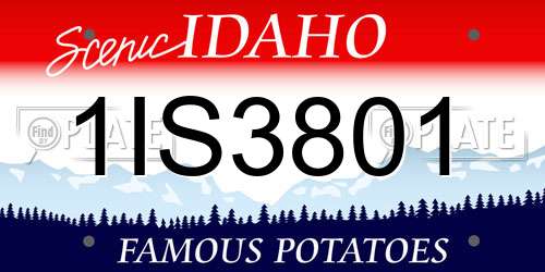 1IS3801 Idaho License Plate