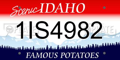 1IS4982 Idaho License Plate