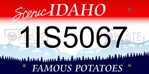 1IS5067 Idaho License Plate
