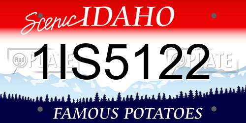 1IS5122 Idaho License Plate
