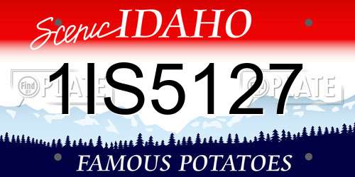1IS5127 Idaho License Plate