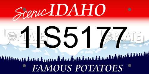 1IS5177 Idaho License Plate