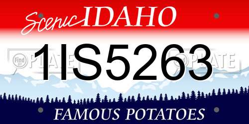 1IS5263 Idaho License Plate