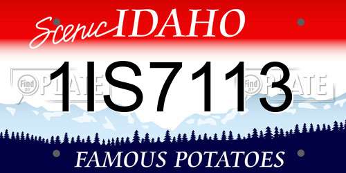 1IS7113 Idaho License Plate