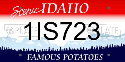 1IS723 Idaho License Plate