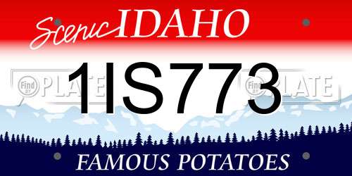 1IS773 Idaho License Plate
