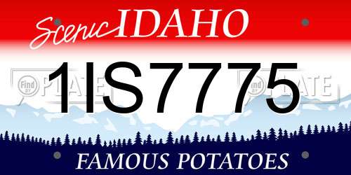 1IS7775 Idaho License Plate