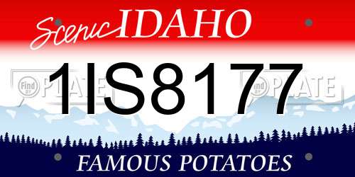 1IS8177 Idaho License Plate