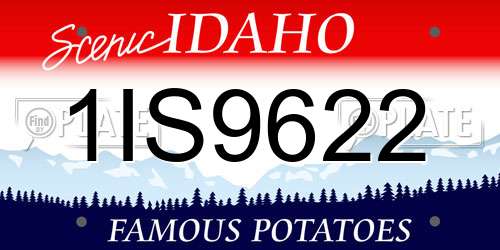 1IS9622 Idaho License Plate