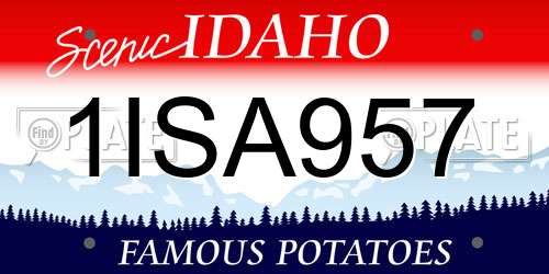1ISA957 Idaho License Plate