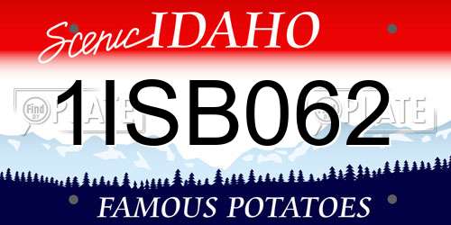 1ISB062 Idaho License Plate