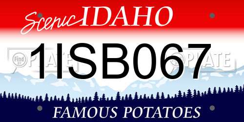 1ISB067 Idaho License Plate