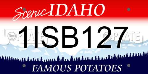 1ISB127 Idaho License Plate