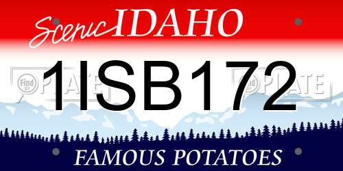 1ISB172 Idaho License Plate