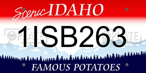 1ISB263 Idaho License Plate