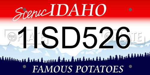 1ISD526 Idaho License Plate