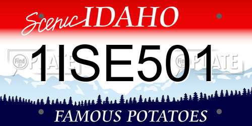 1ISE501 Idaho License Plate