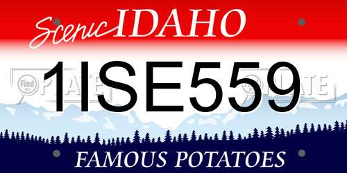 1ISE559 Idaho License Plate