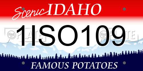1ISO109 Idaho License Plate