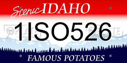 1ISO526 Idaho License Plate