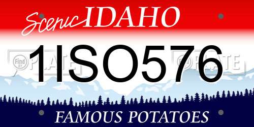 1ISO576 Idaho License Plate