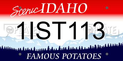 1IST113 Idaho License Plate