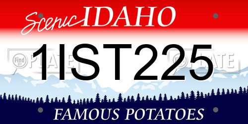 1IST225 Idaho License Plate