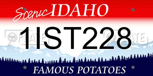 1IST228 Idaho License Plate