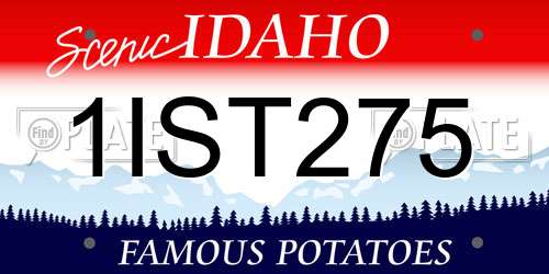 1IST275 Idaho License Plate