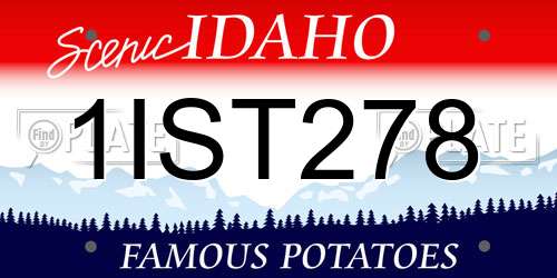 1IST278 Idaho License Plate