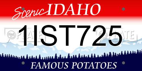 1IST725 Idaho License Plate