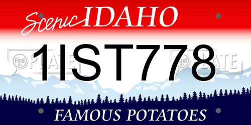 1IST778 Idaho License Plate